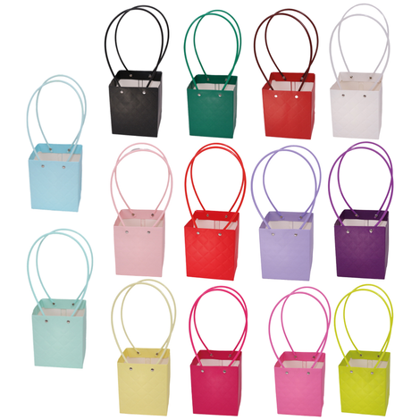 Tall Quilted Gift Box Bag with Handles