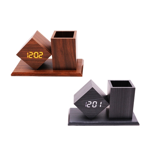 Digital Alarm Clock with Pencil Holder 18cm