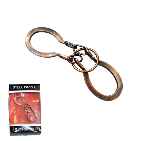 Metal Brain Teaser Puzzle Double Rings