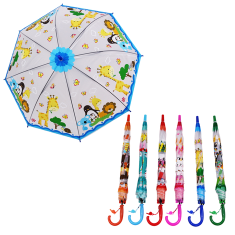 Kids' Transparent Umbrella with Animals