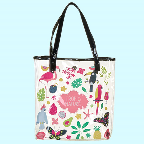 Transparent Shoulder Bag Tropic Nature – 33x36x10cm