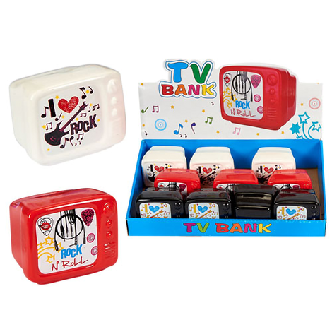TV-Shaped Coin Bank in 3 Colors – Pack of 24 Pieces