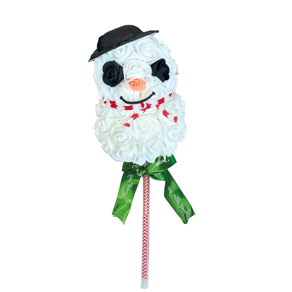 Snowman with Roses